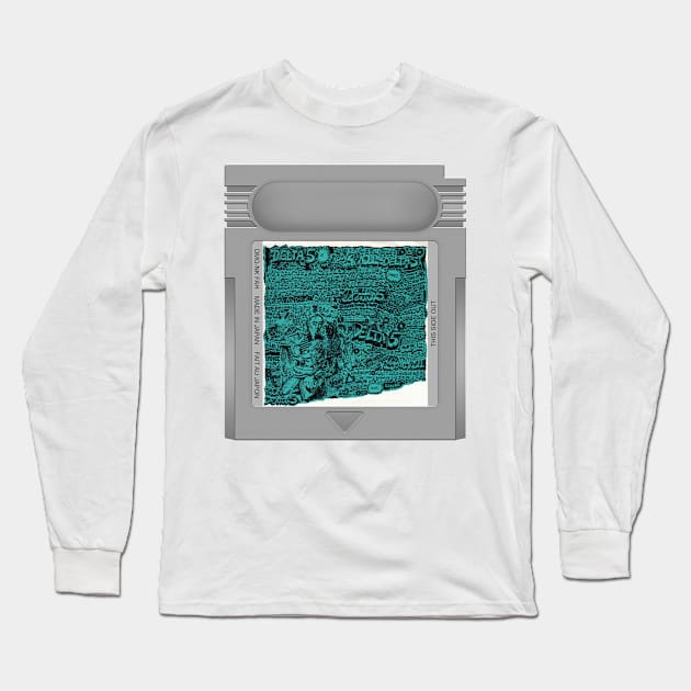 Mind Your Own Business Now That You've Gone Game Cartridge Long Sleeve T-Shirt by PopCarts